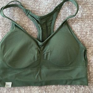 Olive green sports bra